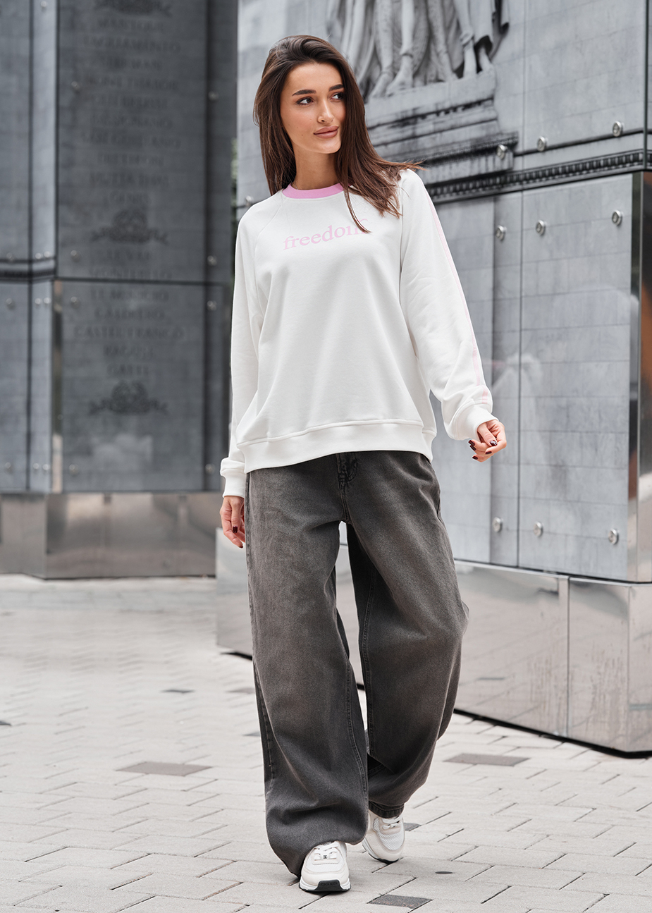 Bluza Staff freedom white oversize