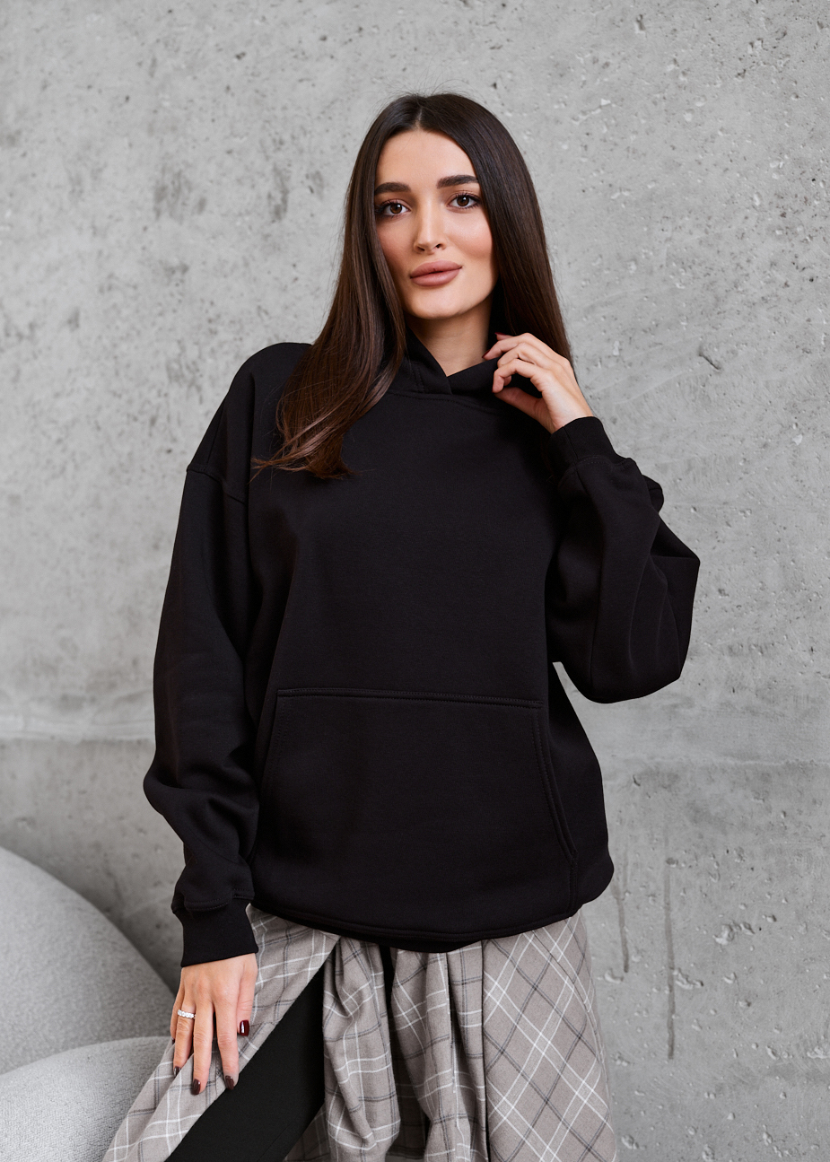 Bluza Staff black oversize fleece
