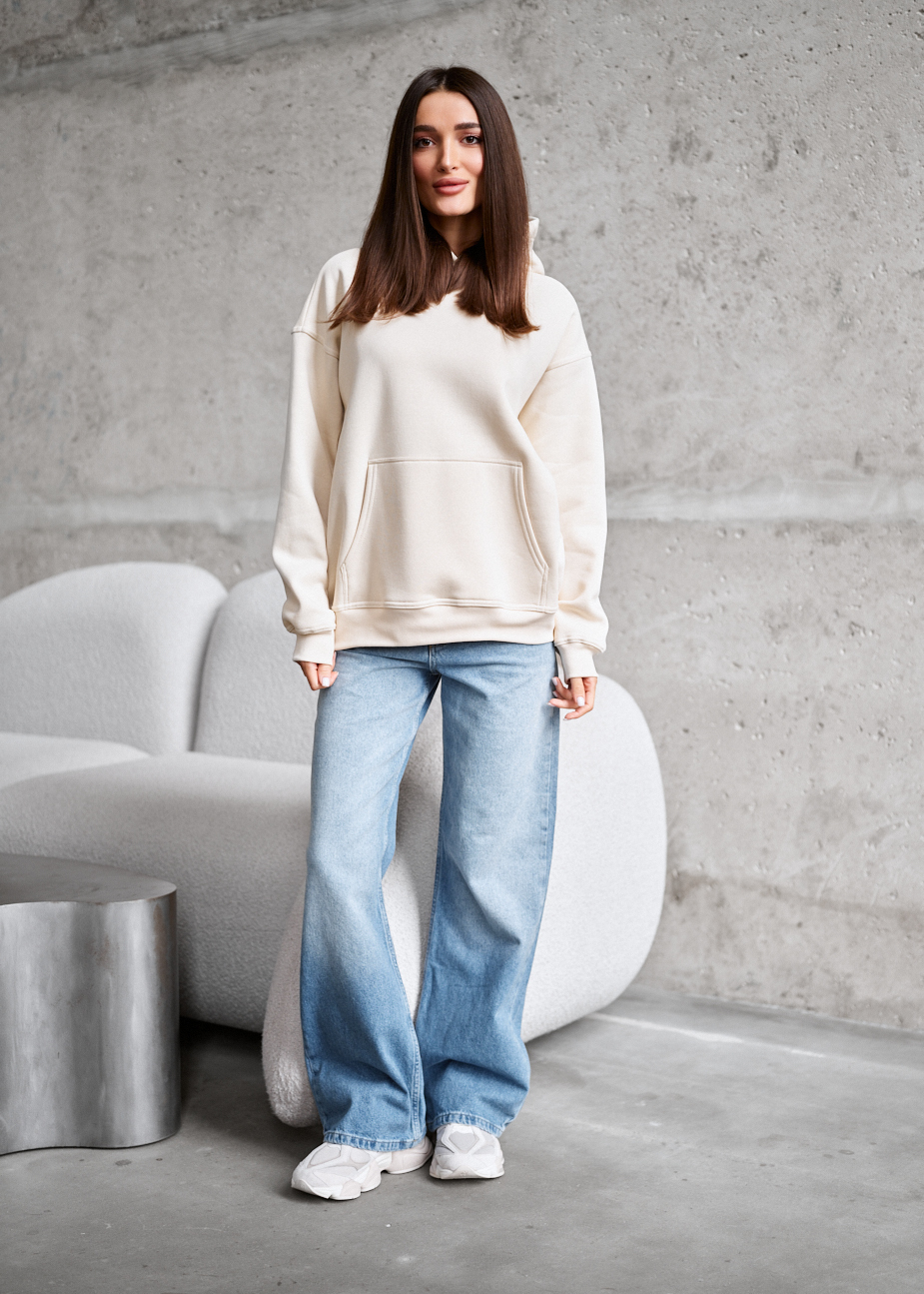 Bluza Staff milk oversize fleece