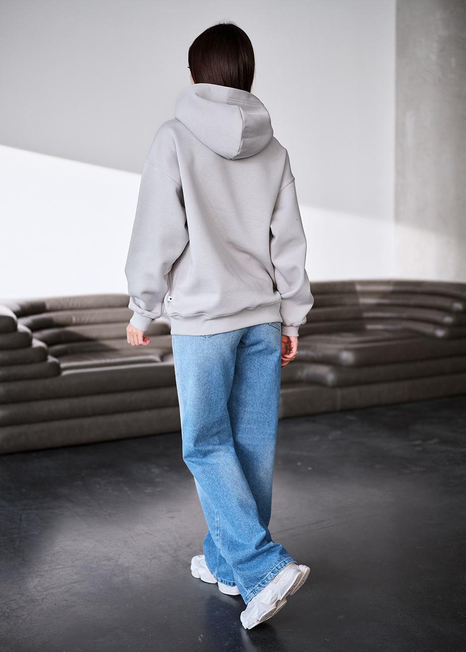 Bluza Staff light gray oversize fleece