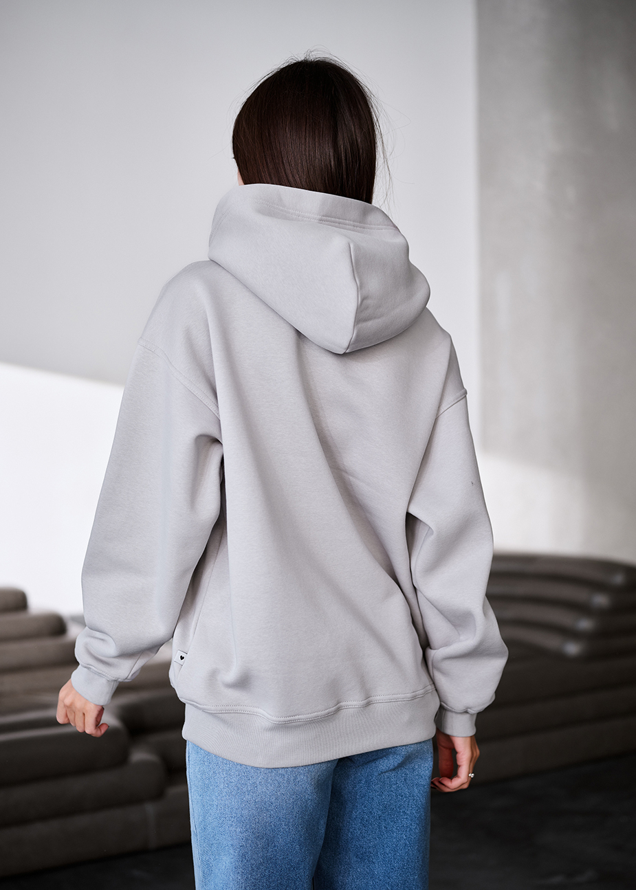 Bluza Staff light gray oversize fleece
