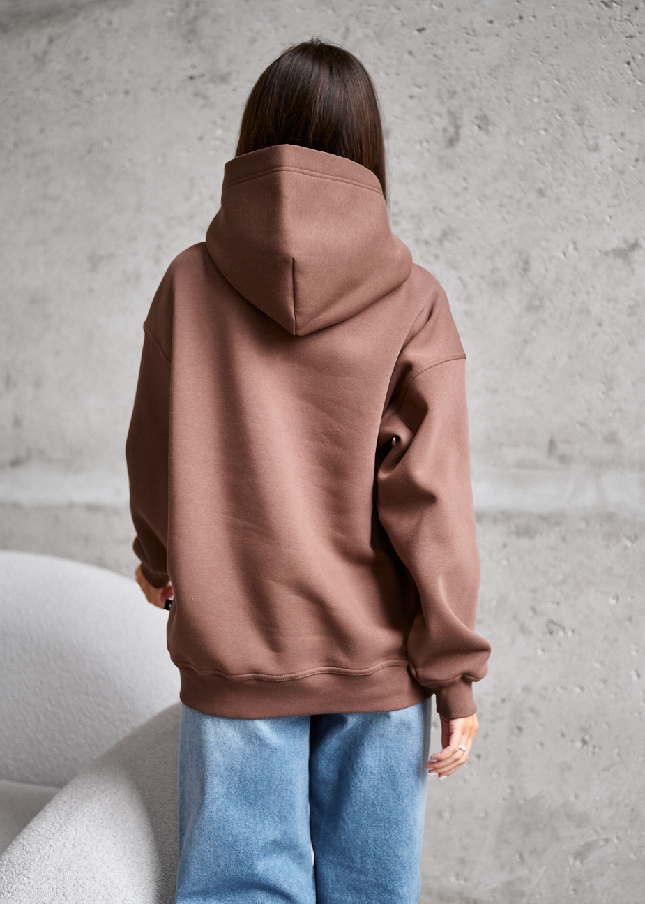 Bluza Staff brown oversize fleece