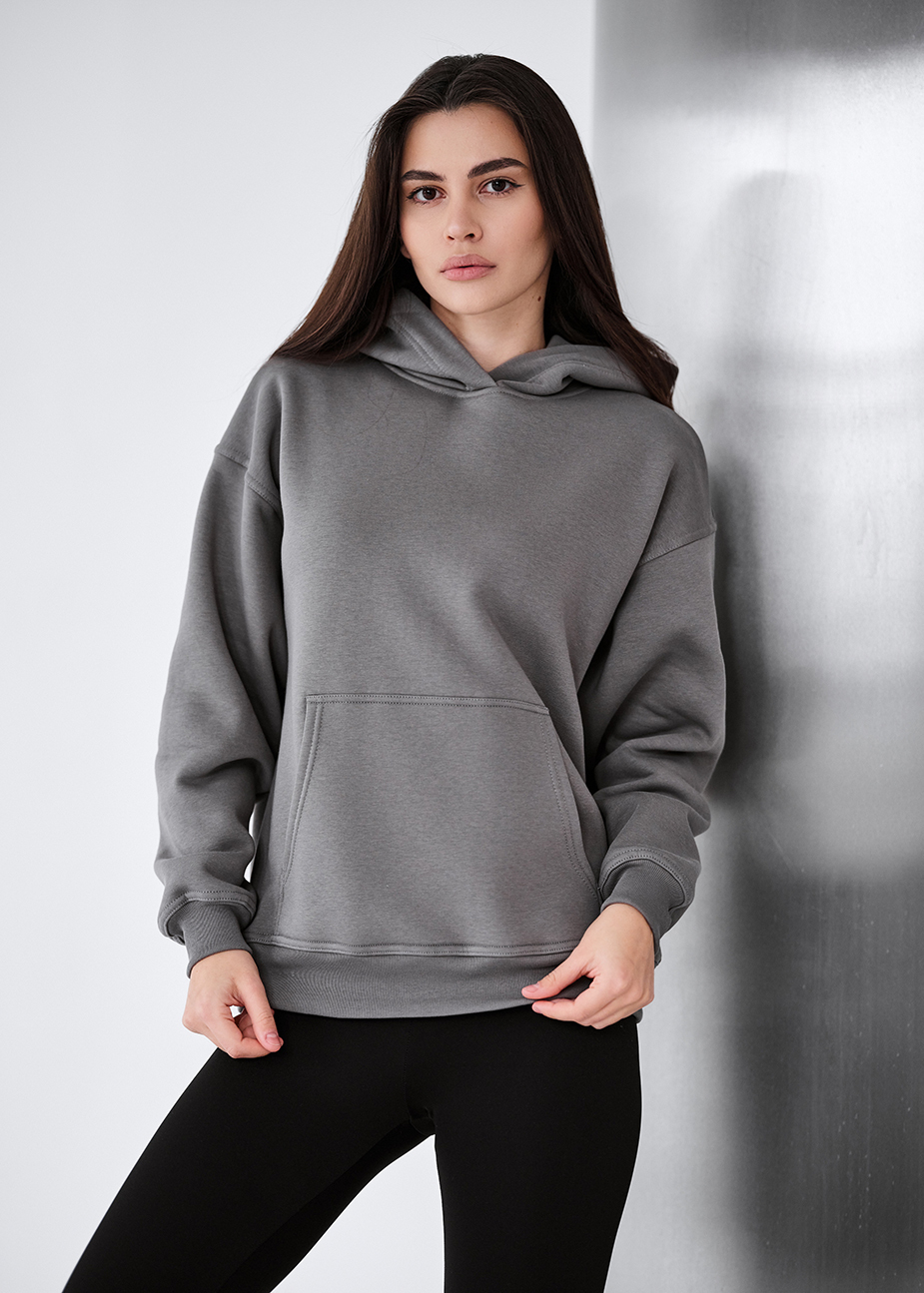 Bluza Staff gray oversize fleece