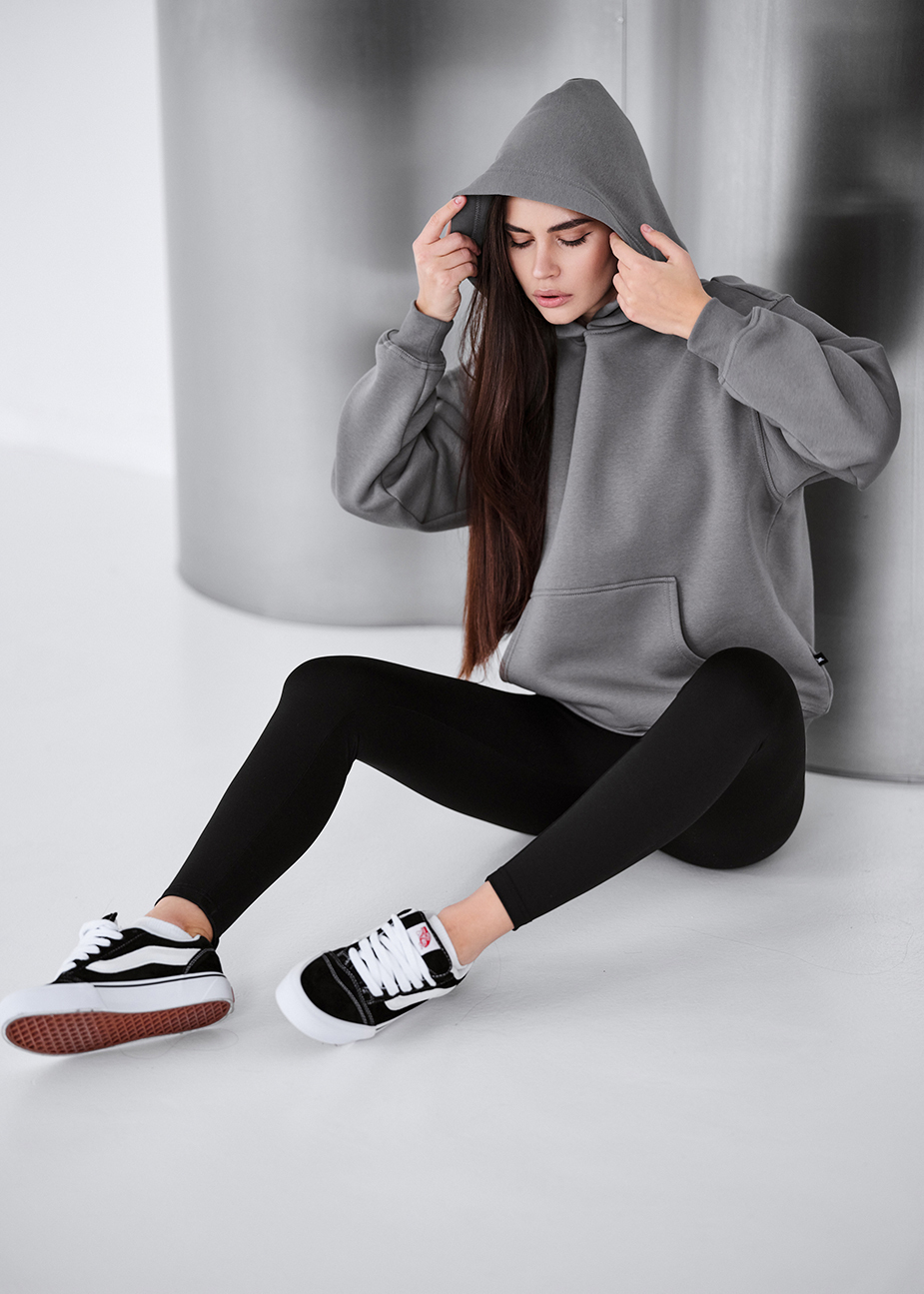 Bluza Staff gray oversize fleece