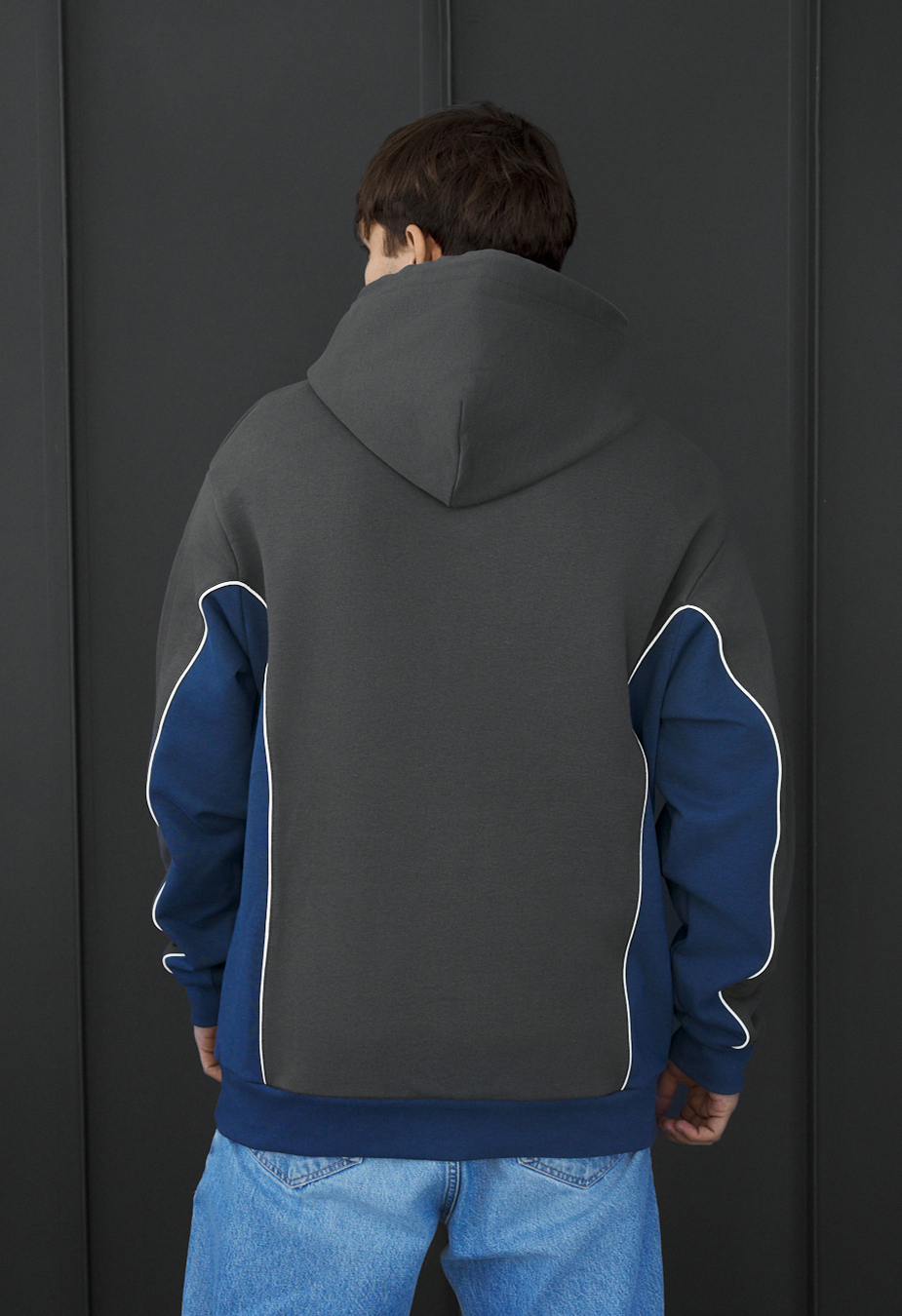 Bluza Staff ra dark gray & navy reflective