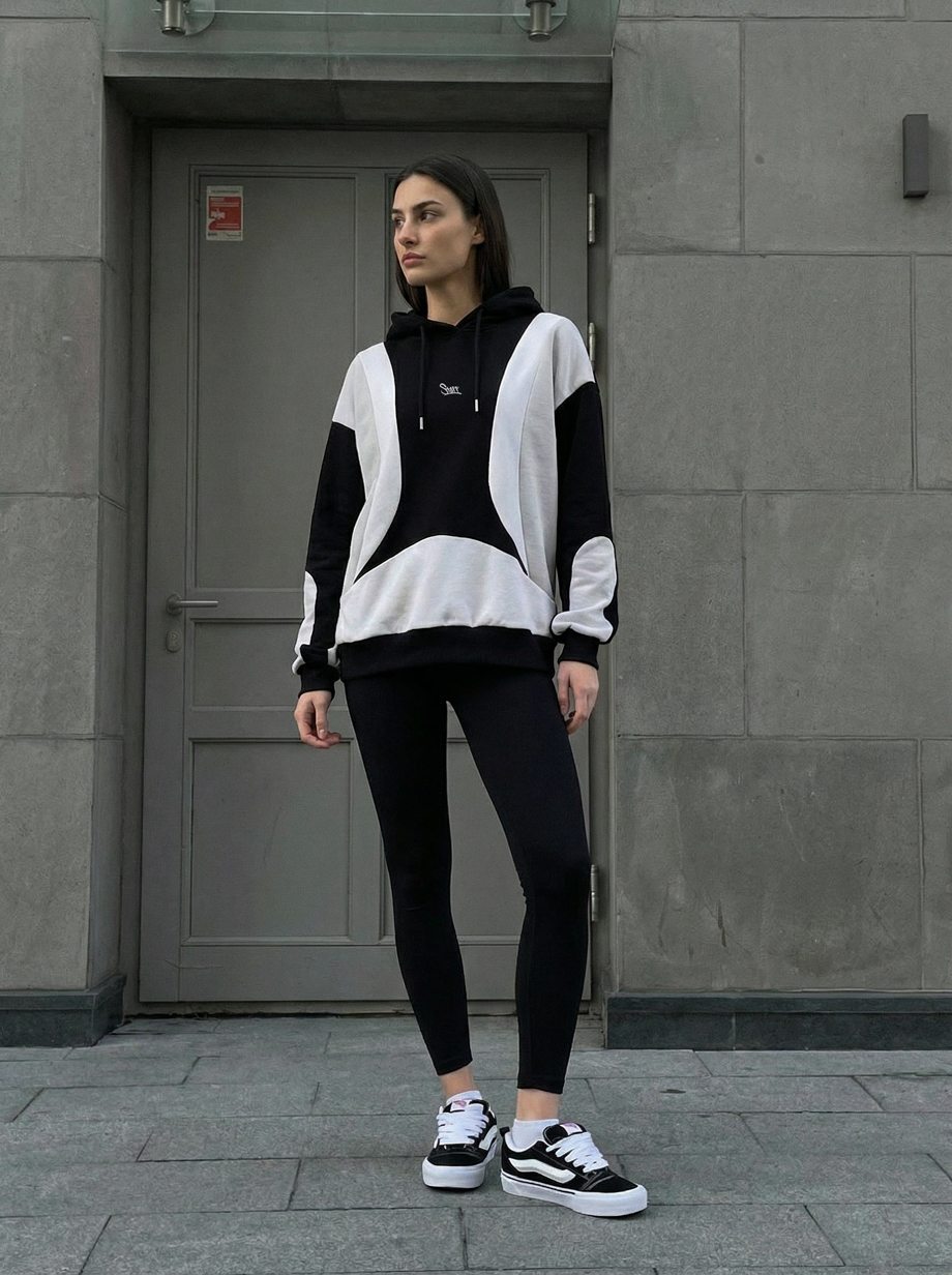 Bluza Staff cus logo mix oversize