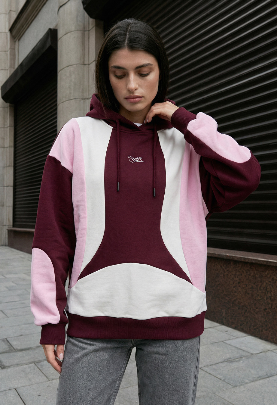 Bluza Staff cus logo mix2 oversize