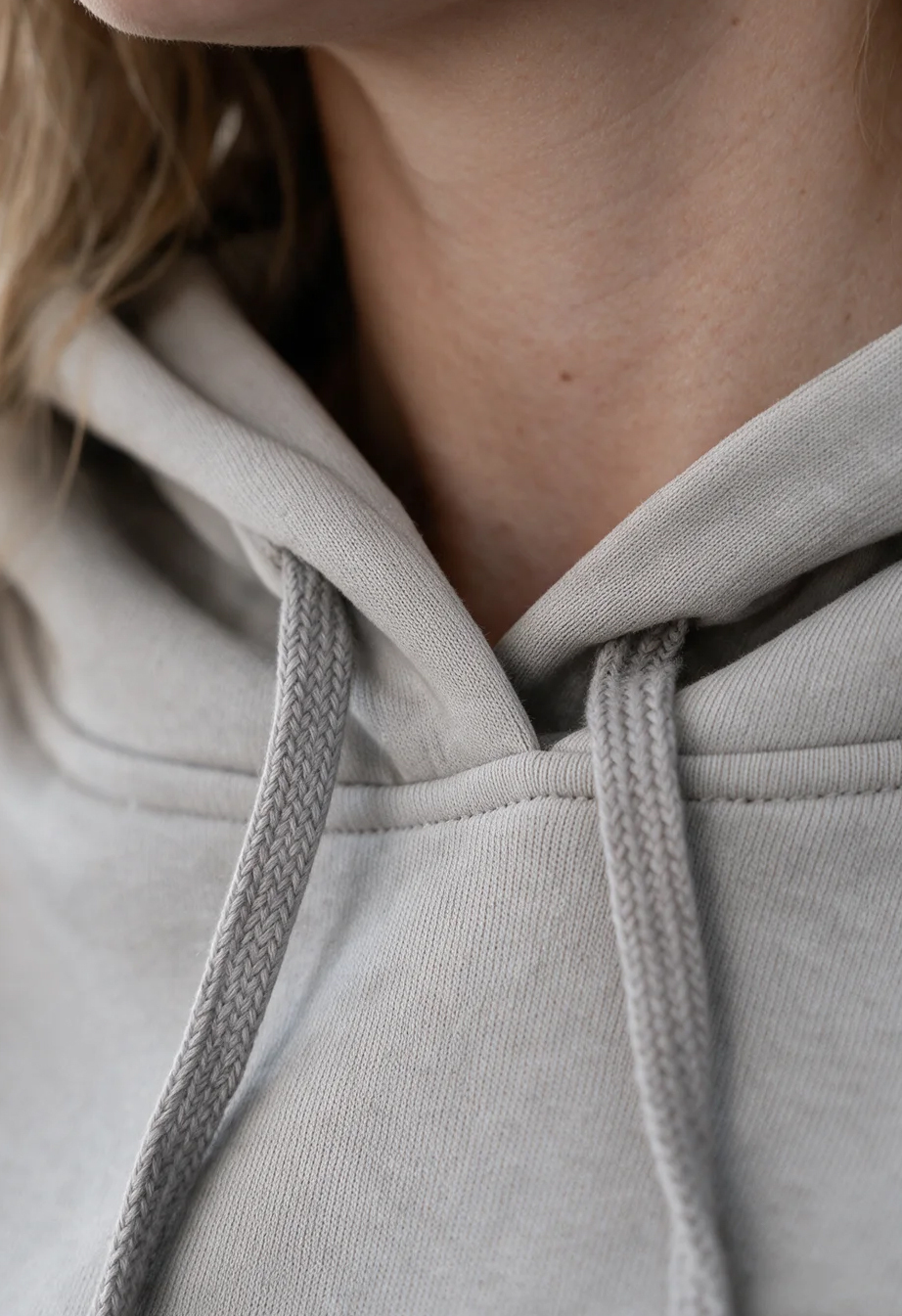 Bluza Staff jes light grey & grey & black logo oversize fleece