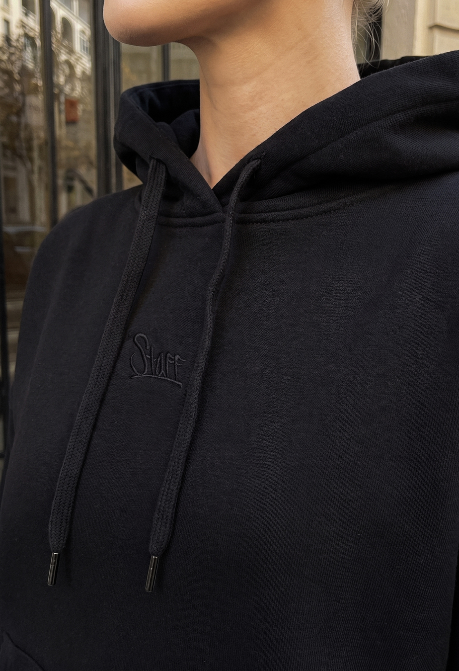 Bluza Staff black logo oversize fleece