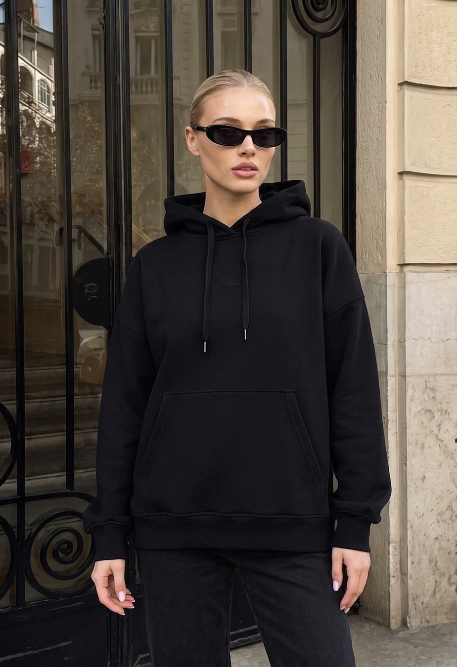 Bluza Staff black logo oversize fleece