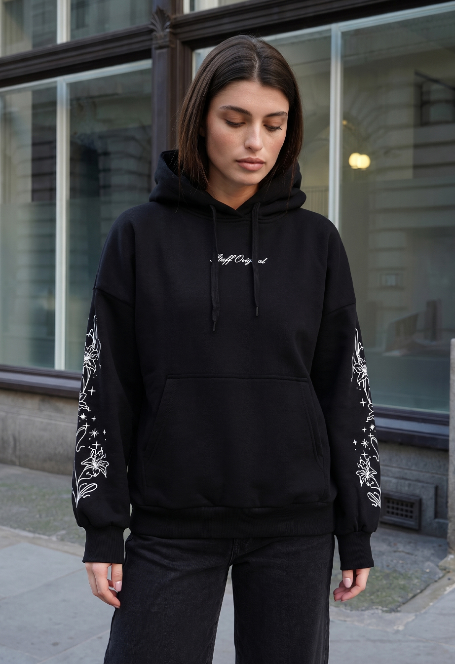 Bluza Staff bang black oversize fleece