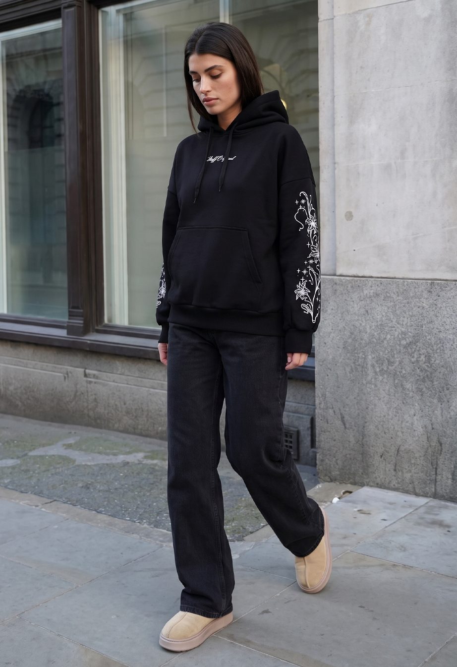 Bluza Staff bang black oversize fleece