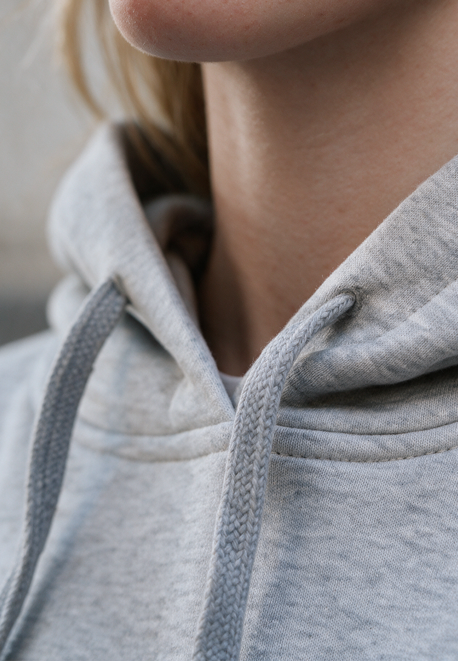 Bluza Staff logo gray melange oversize fleece