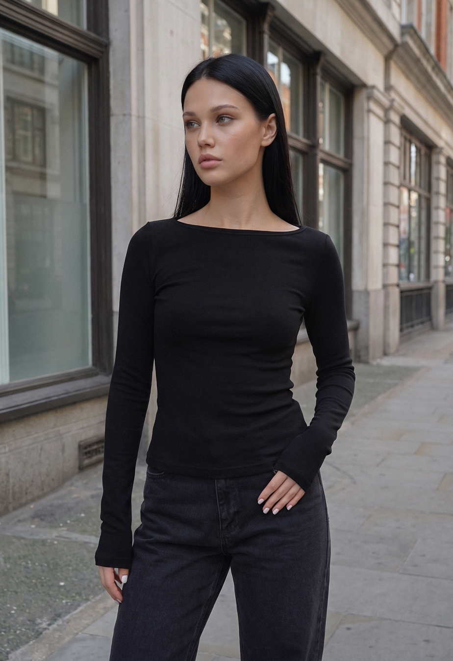 Longsleeve Staff hom black