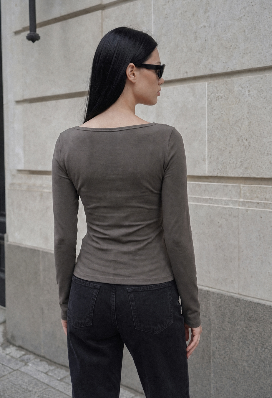 Longsleeve Staff hom dark light olive