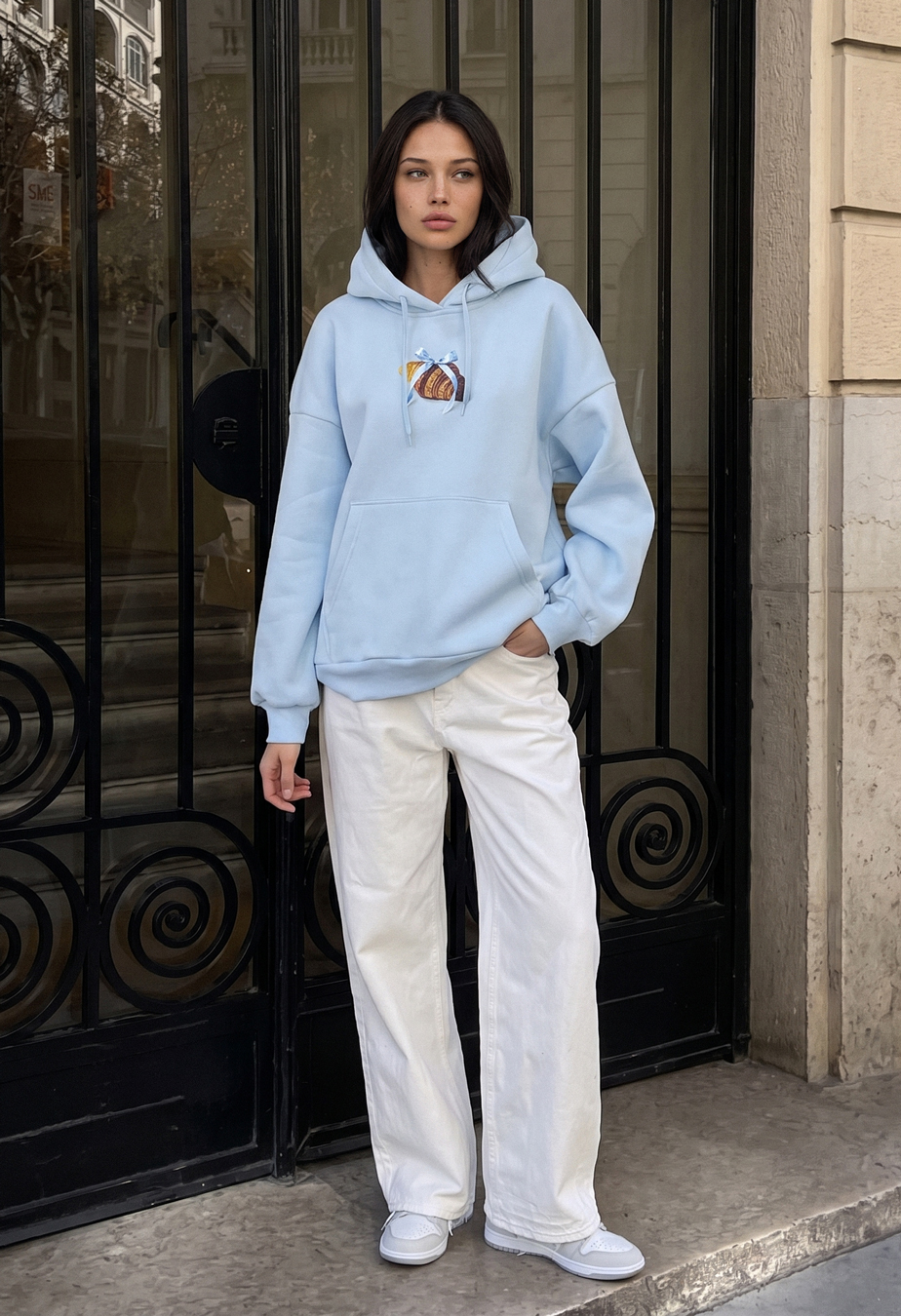 Bluza Staff croissant oversize fleece
