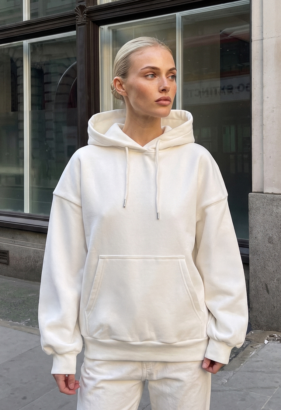 Bluza Staff champagne oversize fleece
