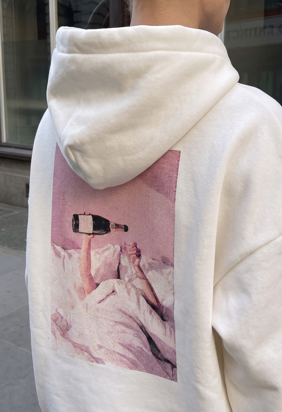 Bluza Staff champagne oversize fleece