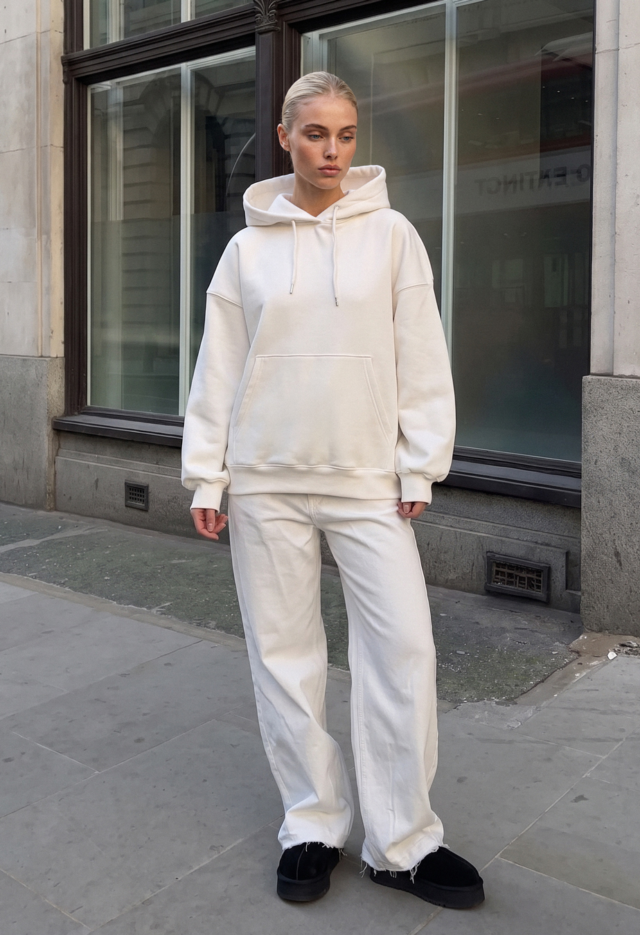 Bluza Staff champagne oversize fleece