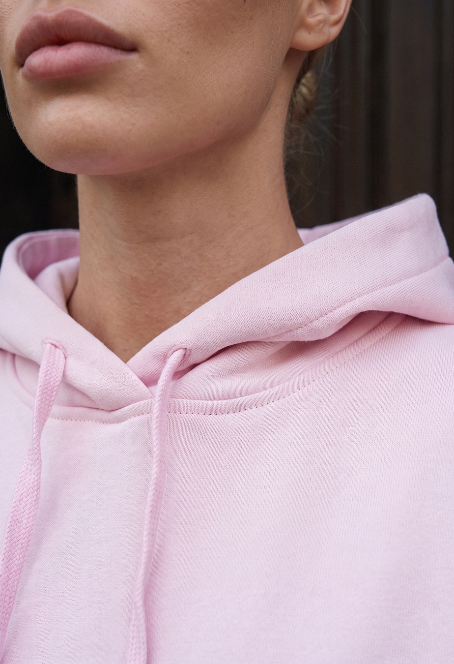 Bluza Staff light pink & pink logo oversize fleece