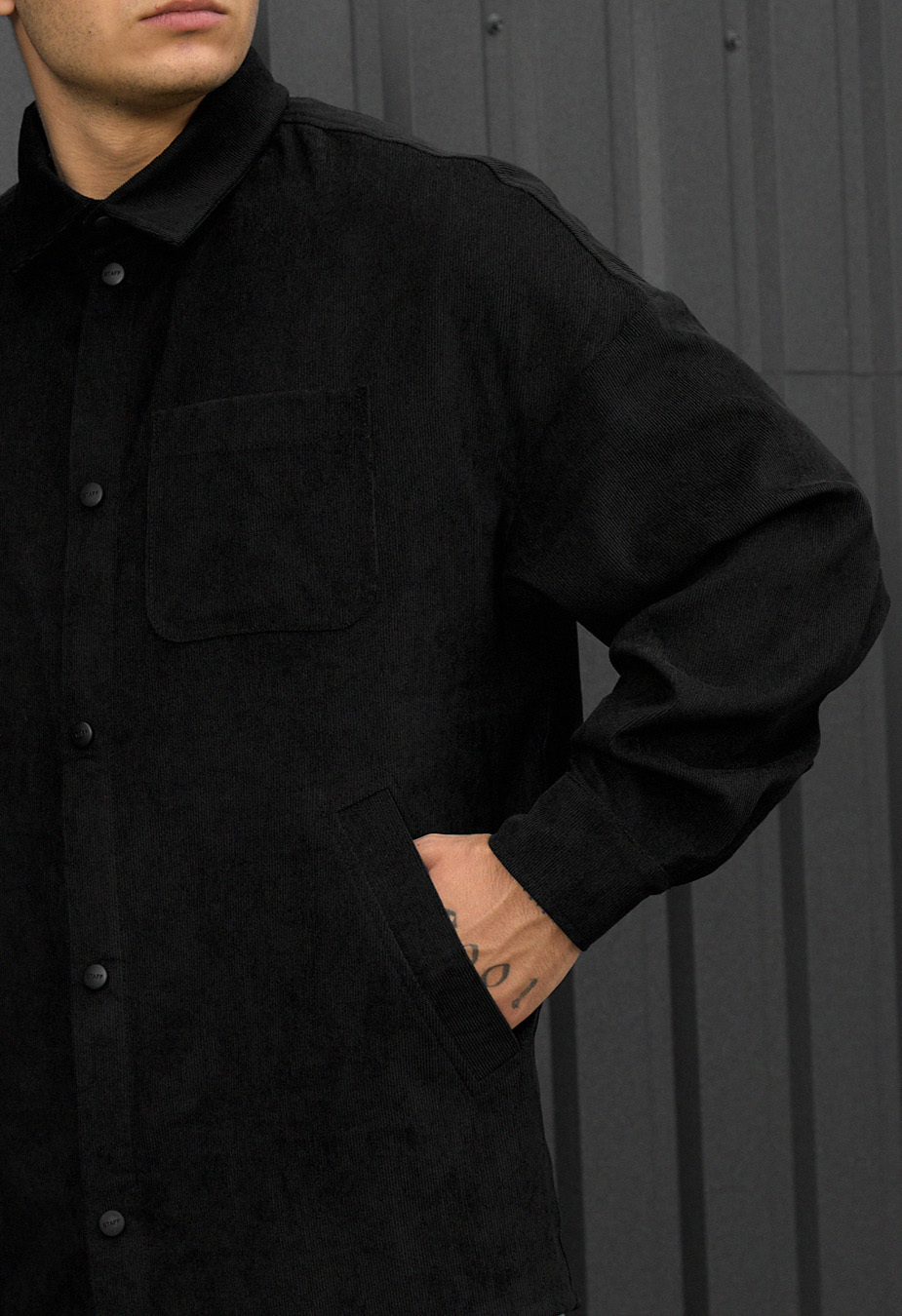 Koszula Staff velvet black