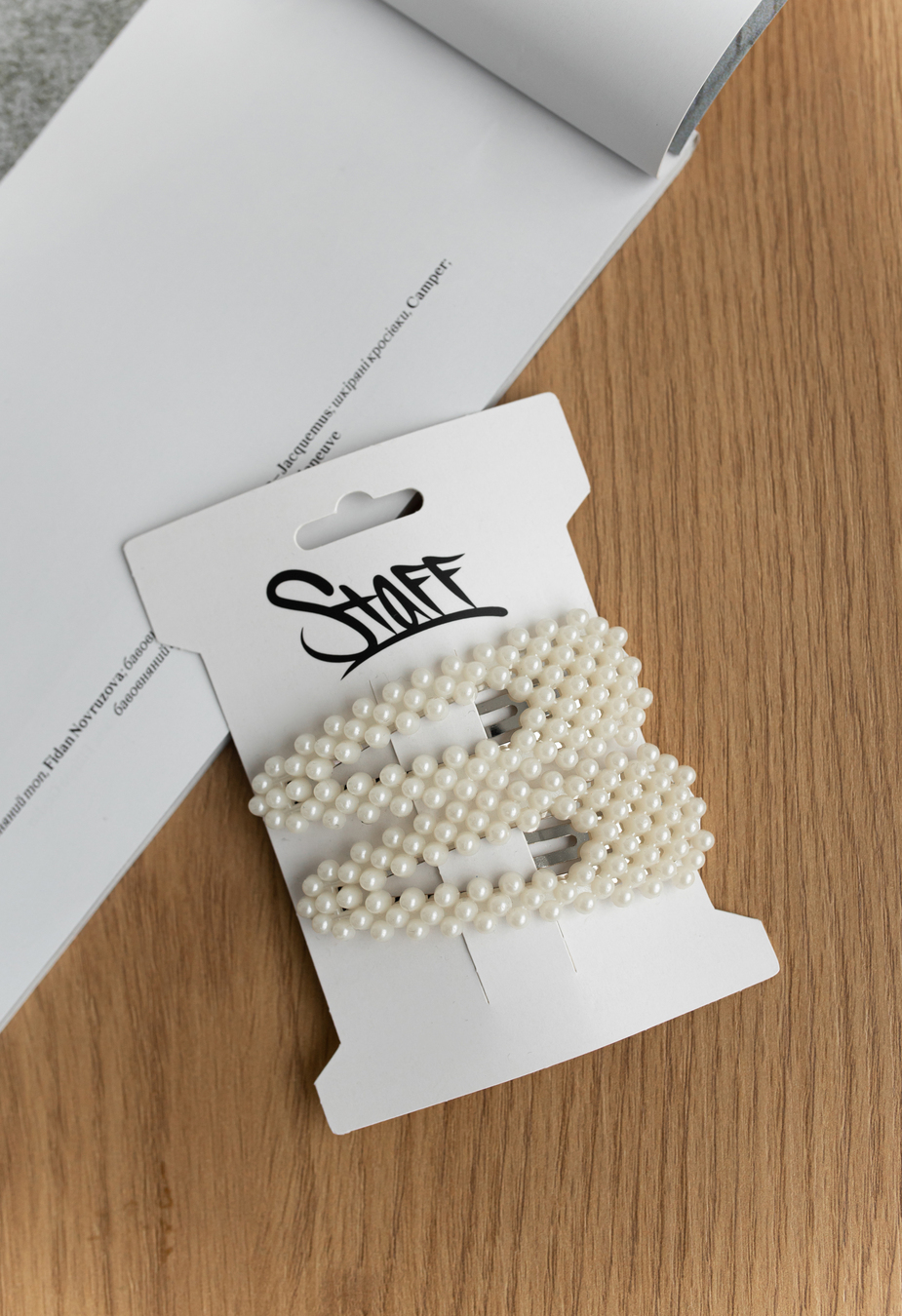Spinka Staff white pearl (2 szt.)