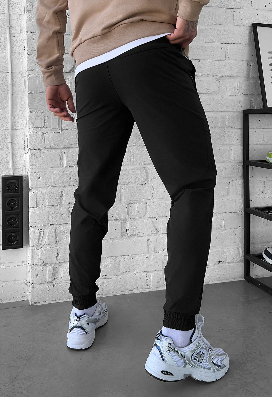 Joggery Staff spandex di black