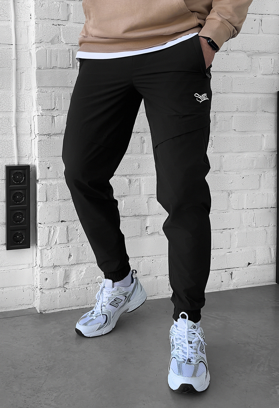 Joggery Staff spandex di black