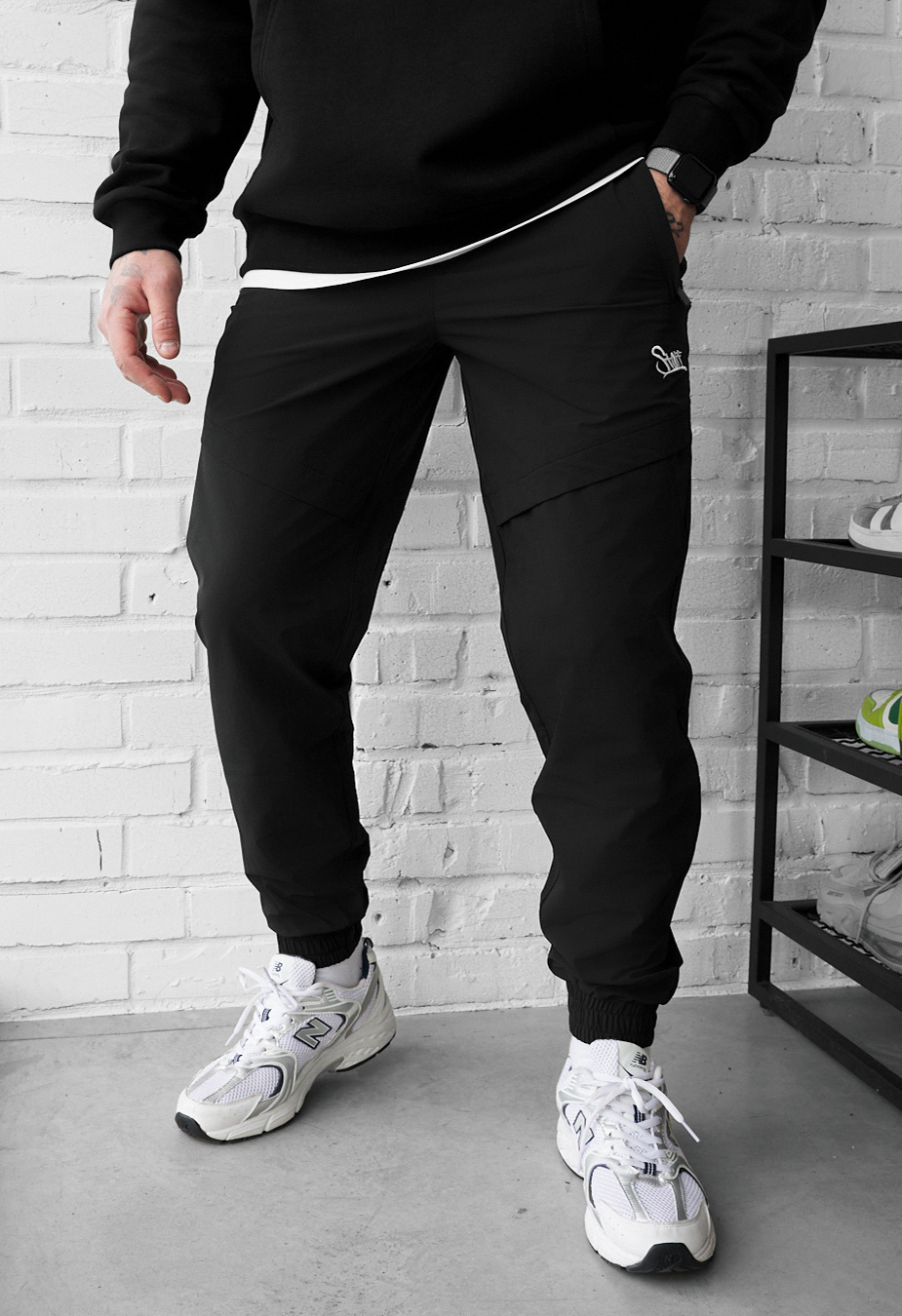 Joggery Staff spandex di black