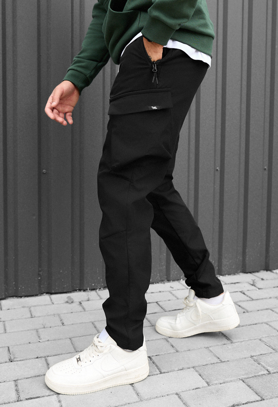 Spodnie ocieplane Staff st cargo black fleece