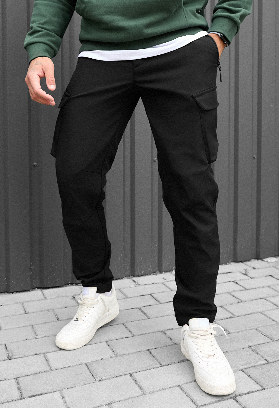 Spodnie ocieplane Staff st cargo black fleece