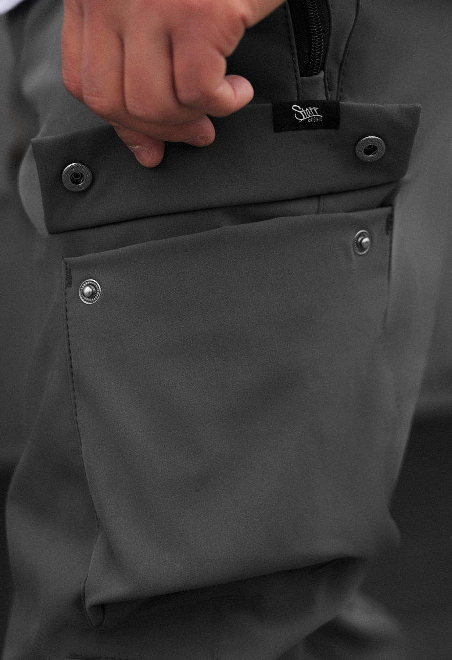 Spodnie ocieplane Staff st cargo gray fleece