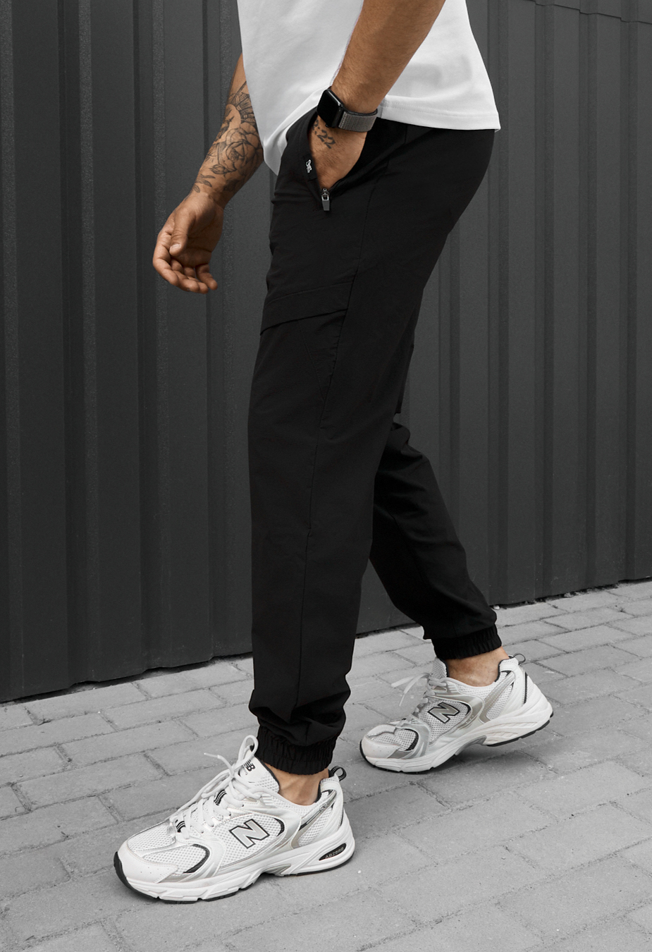 Joggery Staff spandex di black
