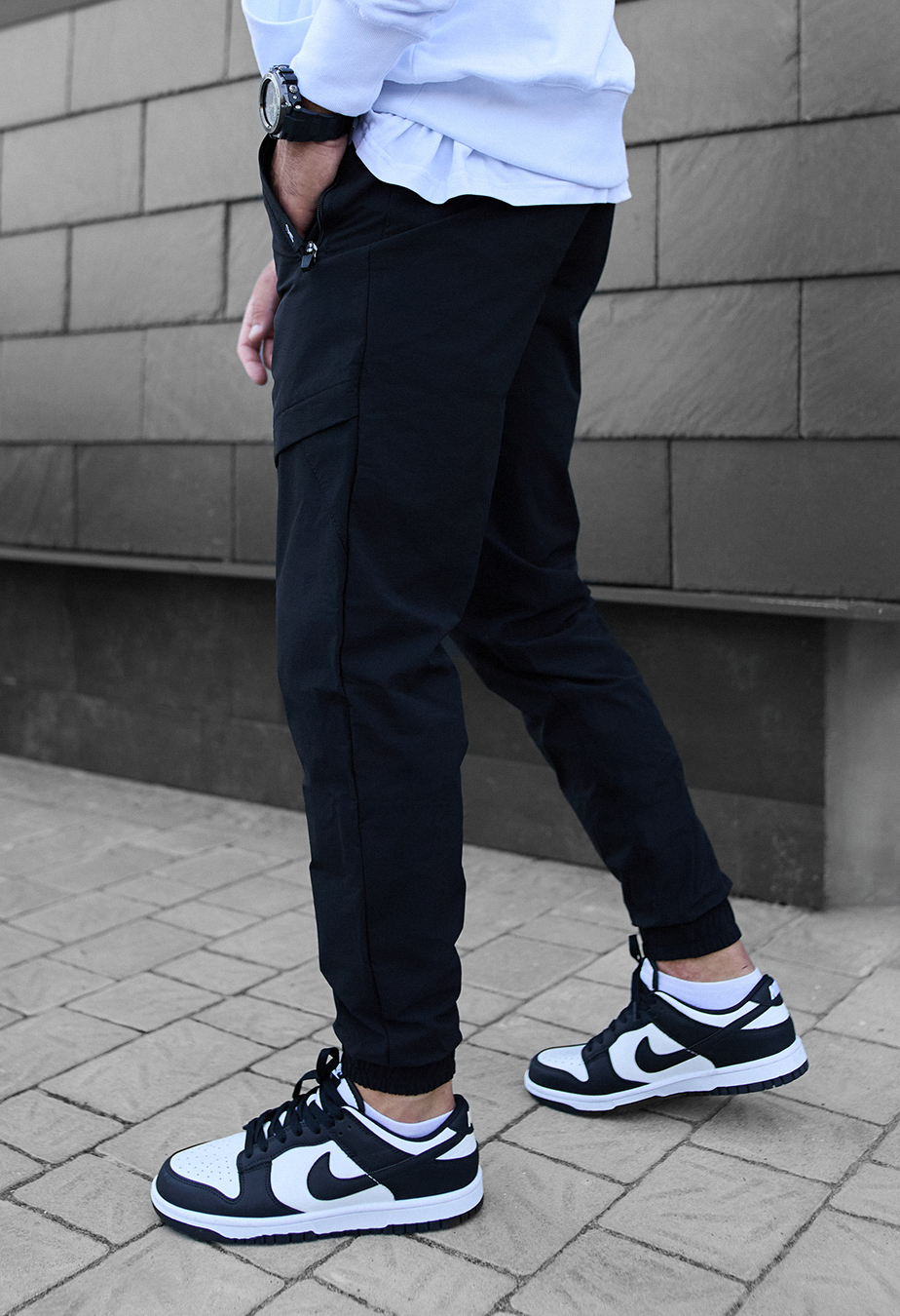 Joggery Staff spandex di black