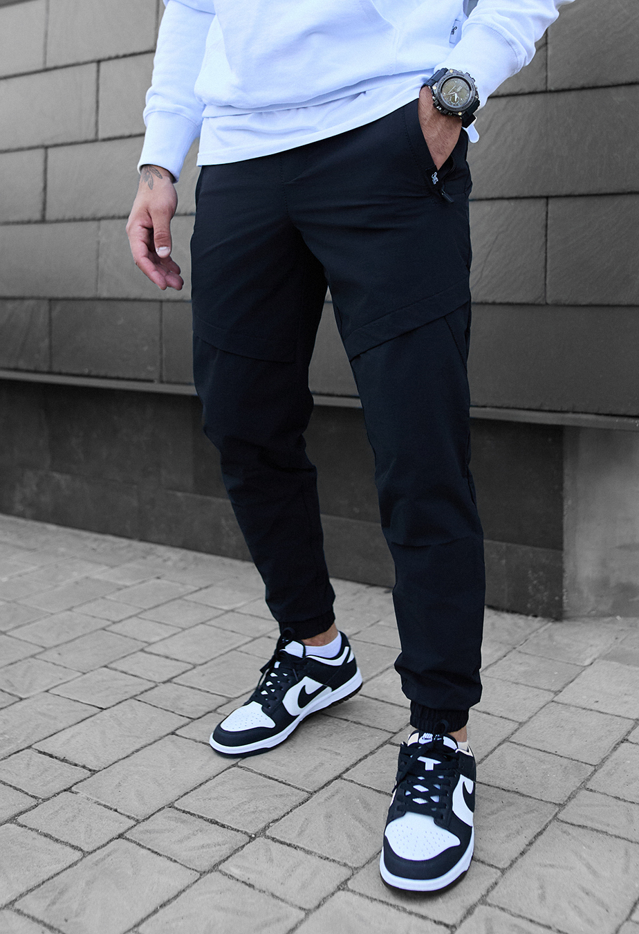 Joggery Staff spandex di black