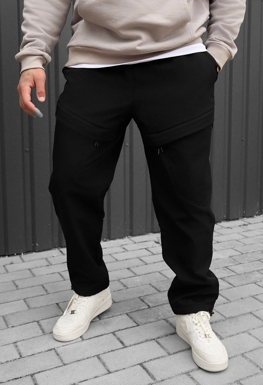 Spodnie ocieplane Staff cu black fleece