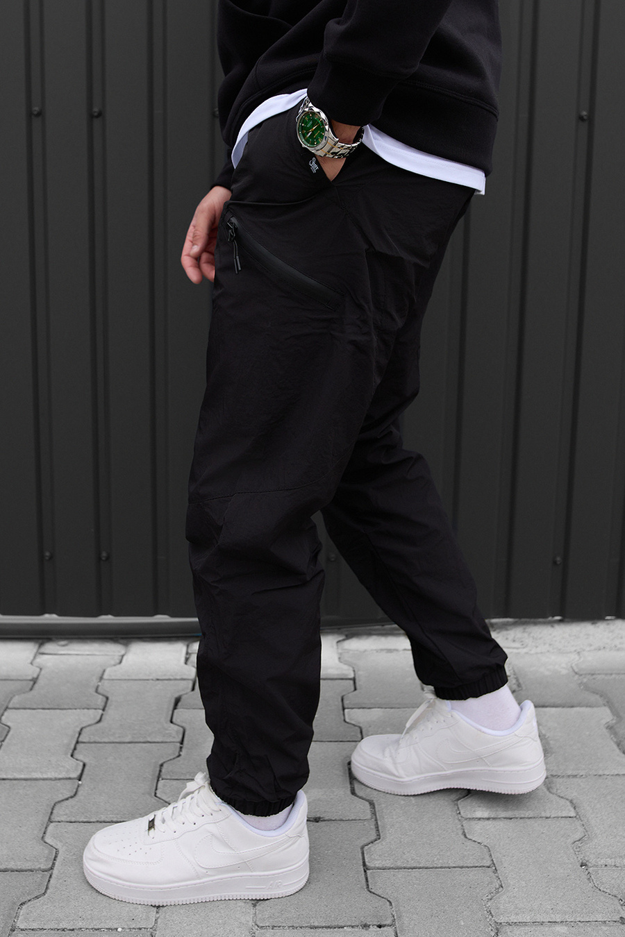 Ocieplane joggery Staff sh black fleece