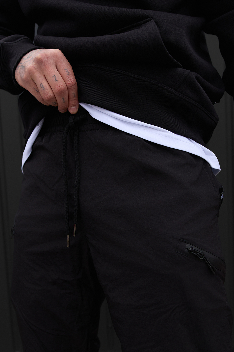 Ocieplane joggery Staff sh black fleece