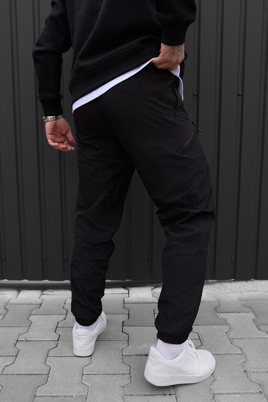 Ocieplane joggery Staff sh black fleece