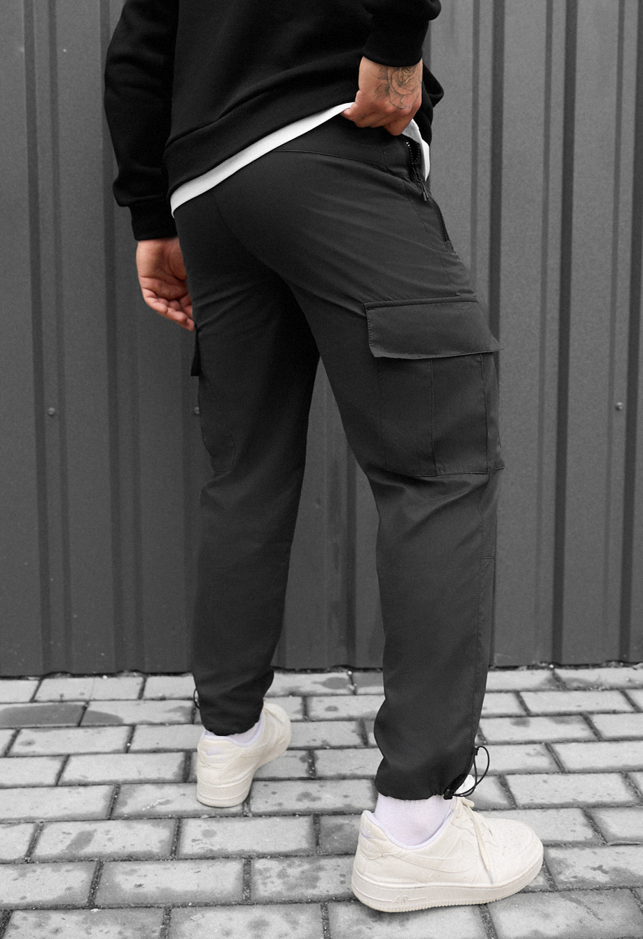 Spodnie Staff cargo ro black