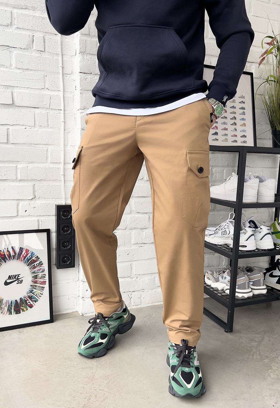 Spodnie Staff cargo gu beige