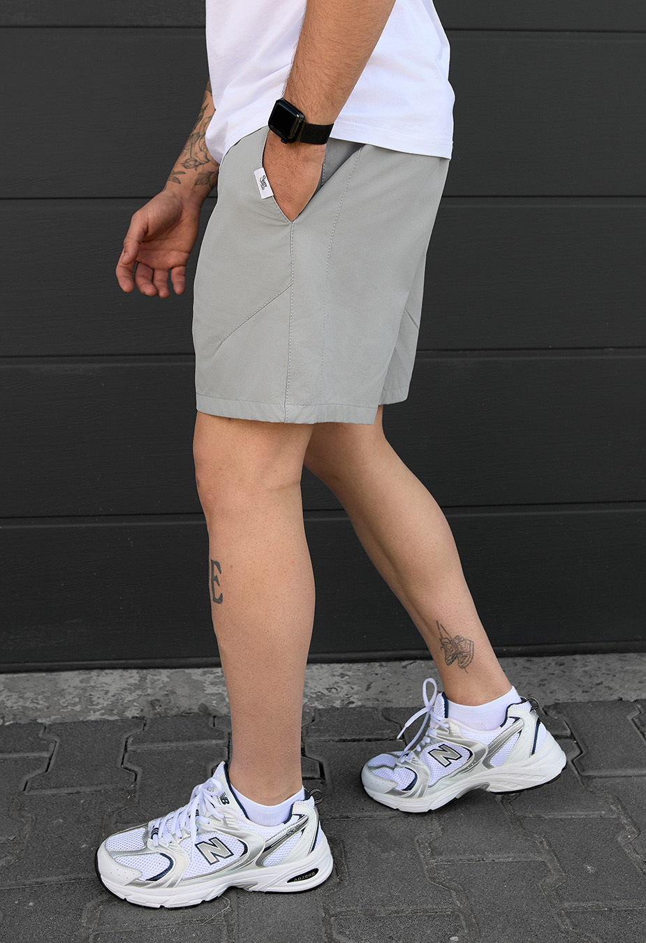 Spodenki Staff sko light gray