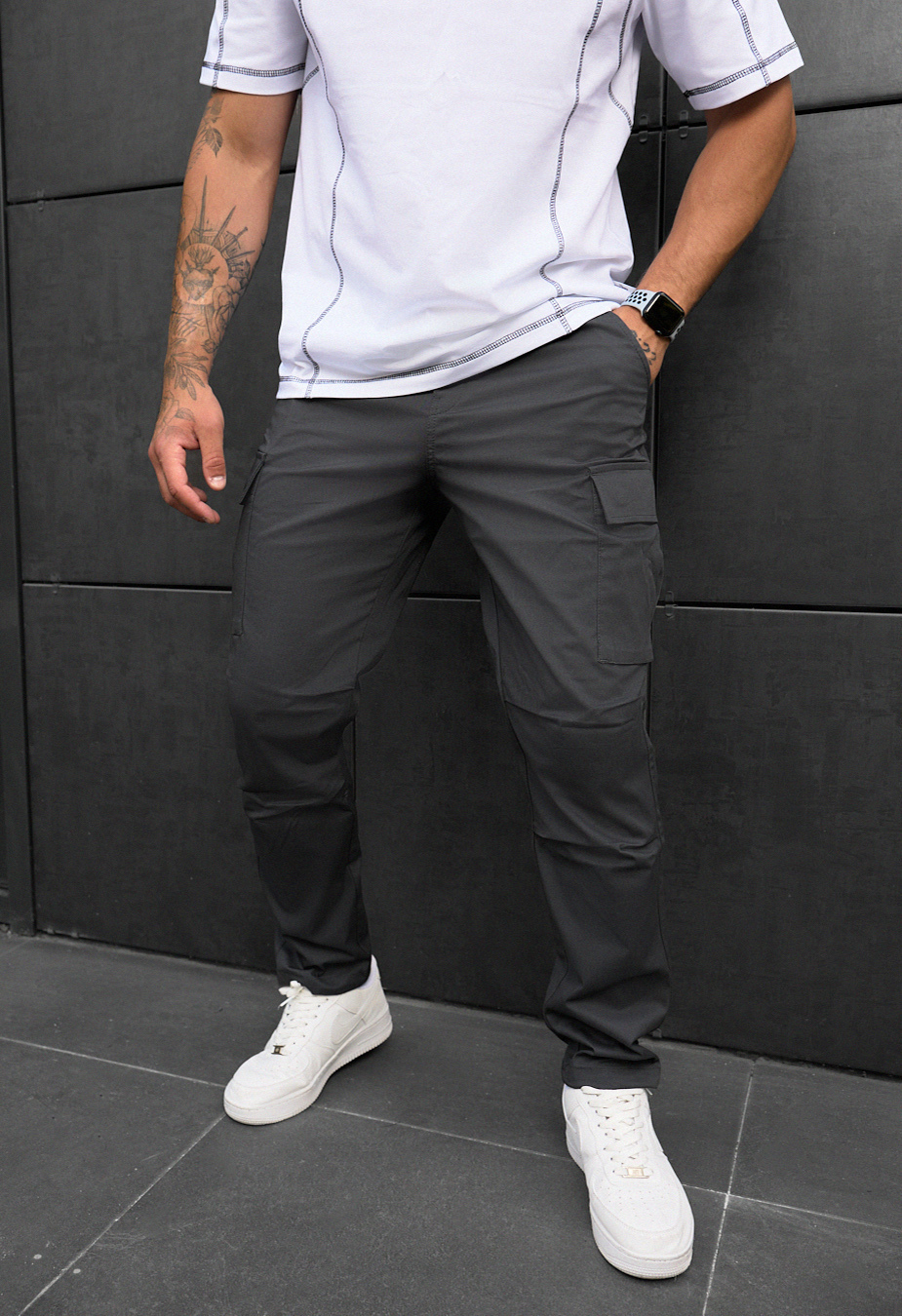 Spodnie Staff cargo ja dark gray