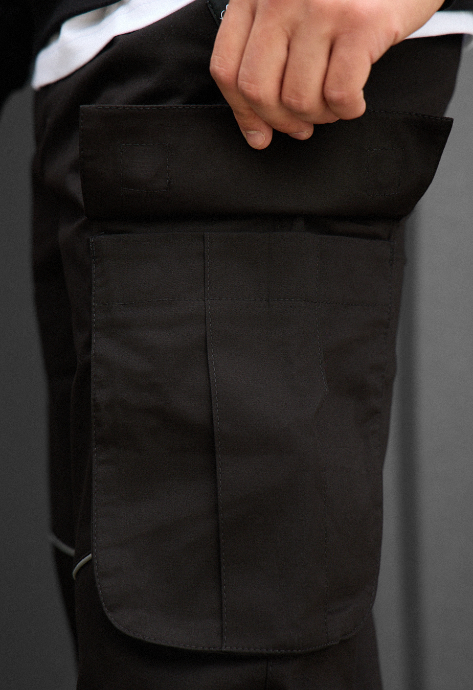 Spodnie Staff cargo fol black reflective