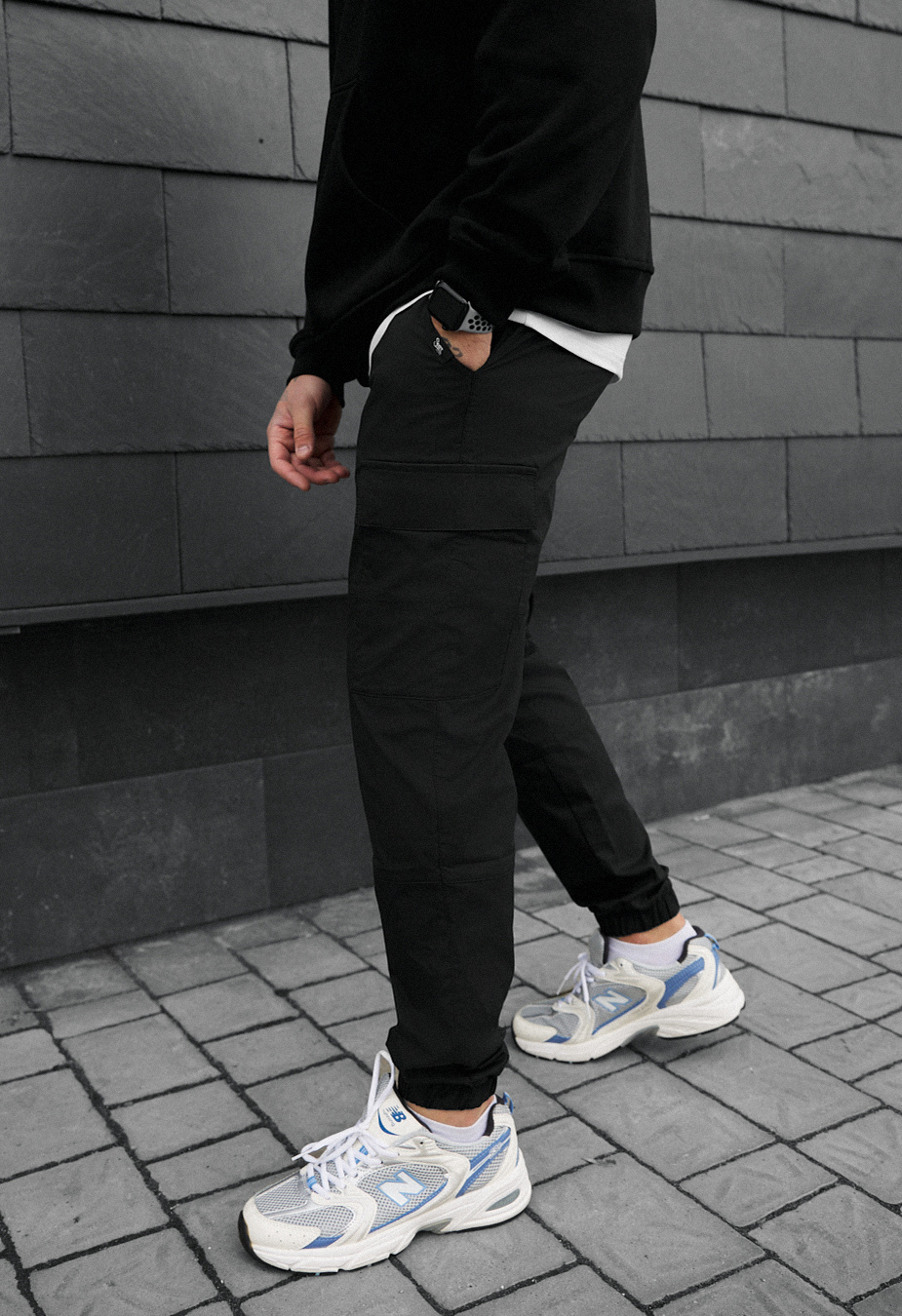 Spodnie Staff hid cargo black2