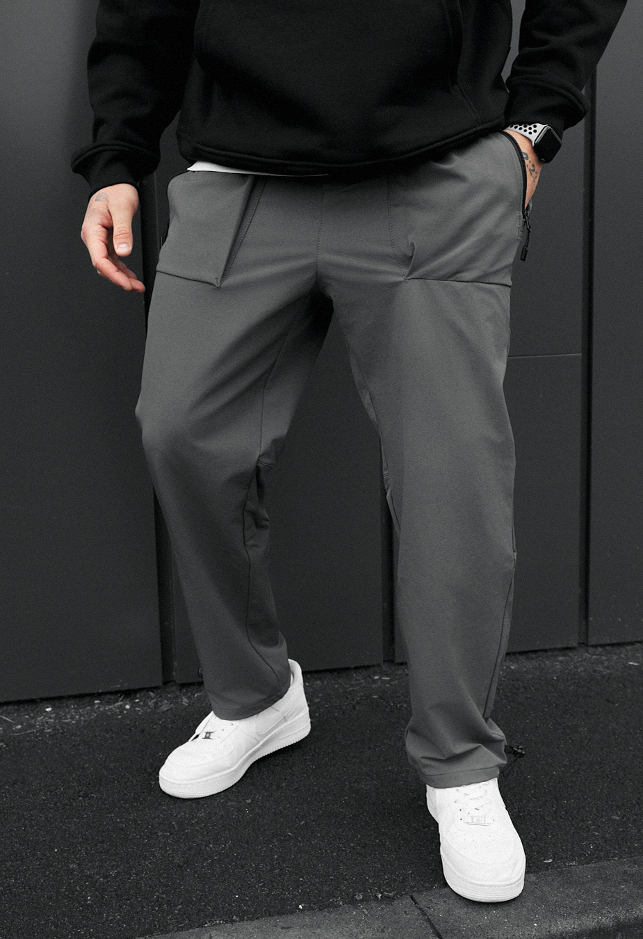 Spodnie chinos Staff rit gray