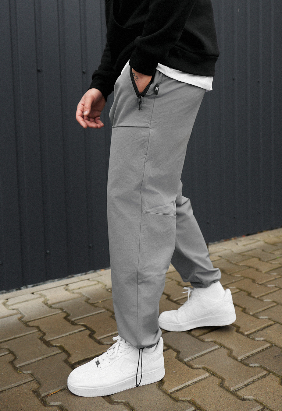 Spodnie chinos Staff rit light gray