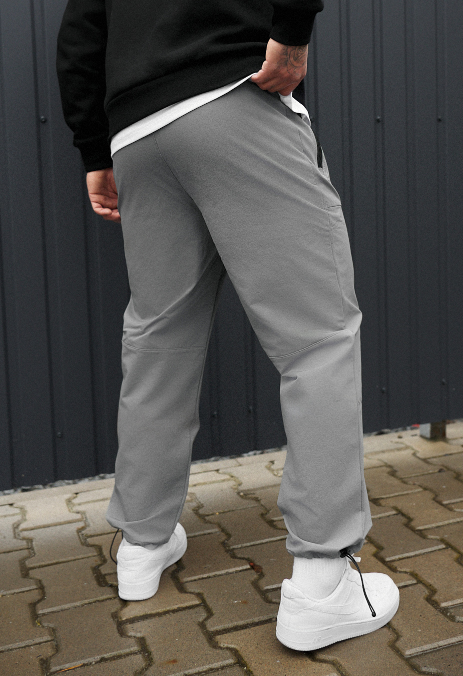 Spodnie chinos Staff rit light gray