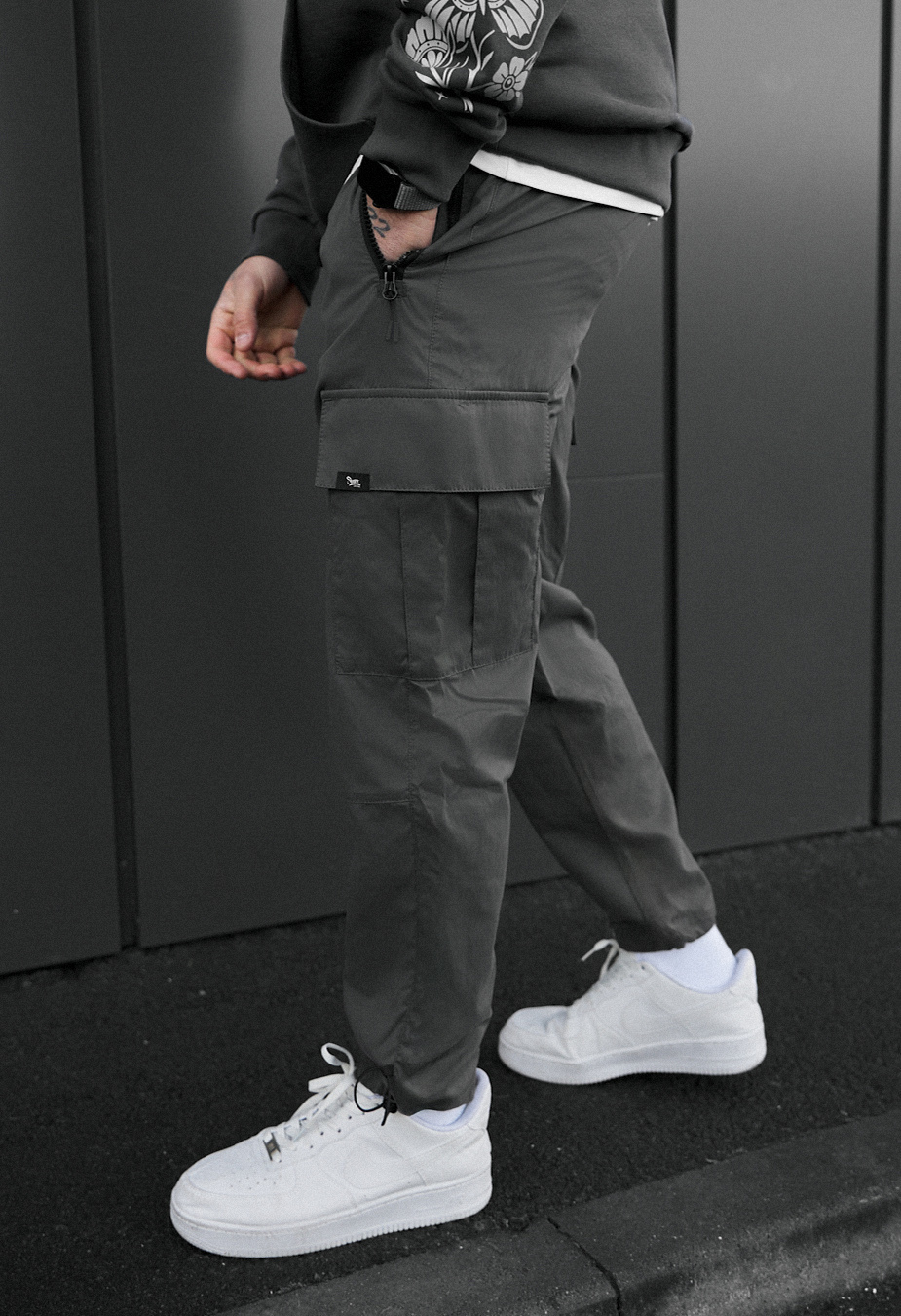 Spodnie Staff cargo ro dark gray