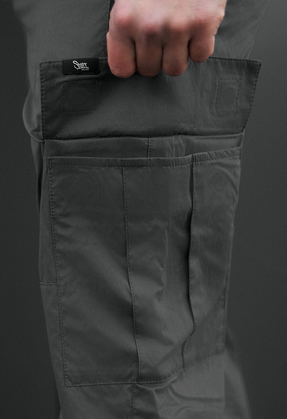 Spodnie Staff cargo ro dark gray